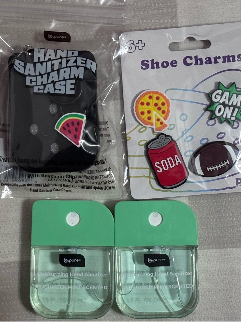 B.Pure Black Hand Sanitizer Case with Watermelon